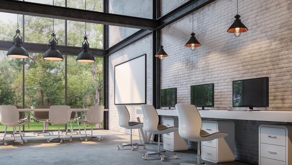 上海流行的工業風辦公室設計,辦公室無吊頂如何做隔斷設計？